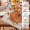 Pumpkin Leaves Fall Table Runner, Buffalo Plaid Autumn Thanksgiving Harvest Farmhouse Style Table Decoration for Dining, Party, Holiday - 13x72 Inch, Grey Blue